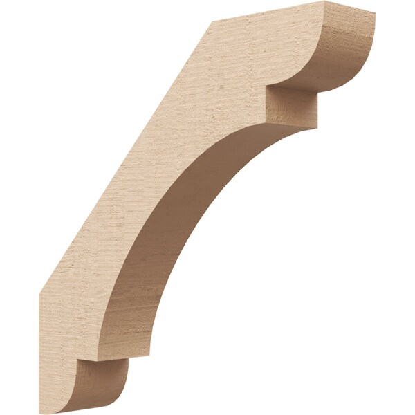 Ekena Millwork 3-inch W x 16-inch D x 16-inch H Olympic Rough Cedar Woodgrain TimberThane Knee Brace, Primed BRCUR03X16X16OLYRCPR - main